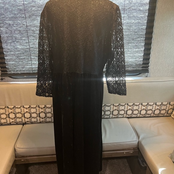 Black Vintage 90’s grunge babydoll dress size 16 more jazz - Picture 3 of 8